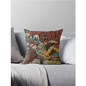 God of War Ragnarök - Bear Fight Comic book cover Fan Art Throw Pillow