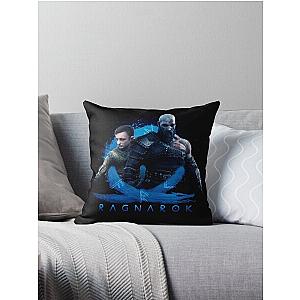 God of War Ragnarok kratos and atreus Throw Pillow