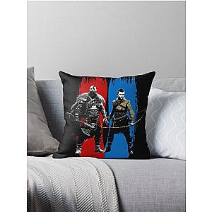 god of war ragnarok Throw Pillow