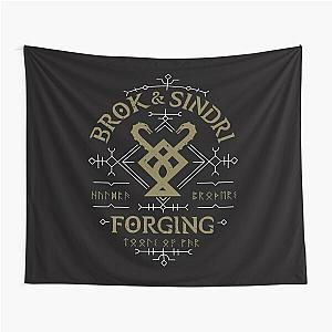 God Of War Brok  Sindri Forging Gifts Tapestry