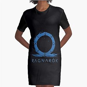 God of War Ragnarök - Blue Graphic T-Shirt Dress