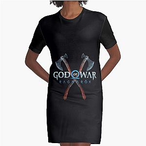 god of war ragnarok Kratos Leviathan Axe 	 Graphic T-Shirt Dress