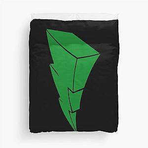 Green Lightning Symbol Duvet Cover