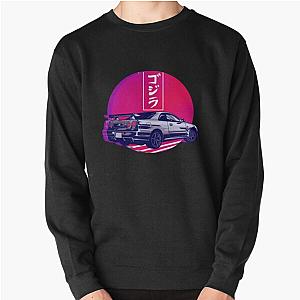 GTR R34 Gojira Sunset       Pullover Sweatshirt RB1509