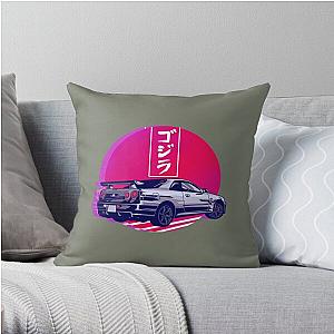 GTR R34 Gojira Sunset       Throw Pillow RB1509