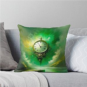 Time Golden Throw Pillow