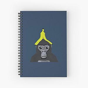 Gorilla tag monkey with banana  Spiral Notebook