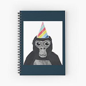 Gorilla tag monkey with birthday hat   Spiral Notebook