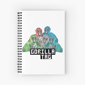 Gorilla Tag Monkey Green Blue Red Gorilla  Spiral Notebook