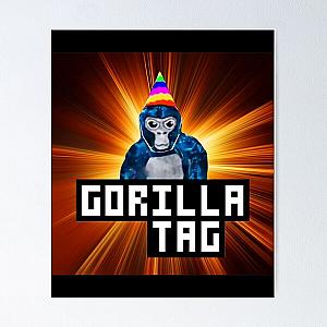 Gorilla Tag Birthday Fire   Poster