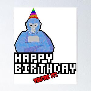 Happy Birthday Gorilla Tag Poster