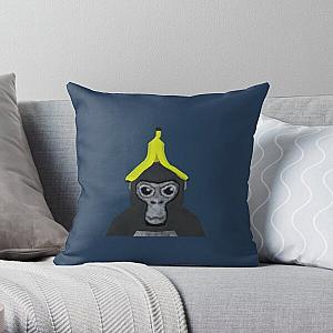 Gorilla tag monkey with banana  Throw Pillow