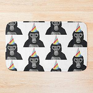 Gorilla tag monkey with birthday hat Bath Mat