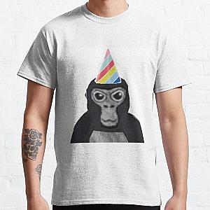 Gorilla tag monkey with birthday hat   Classic T-Shirt