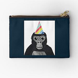 Gorilla tag monkey with birthday hat   Zipper Pouch