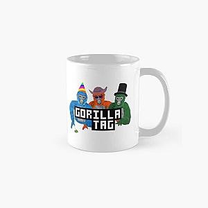 Gorilla Tag Gorilla Blue Party Hat Orange Cowboy Green Top Hat Monkey by POLKART   Classic Mug