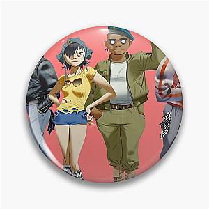 Gorillaz Pins - Gorillaz Group Circle Rise T-Shirt Pin RB2709