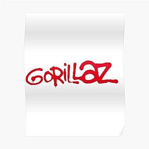 Gorillaz Posters - Gorillaz Paint Brush Red Poster RB2709