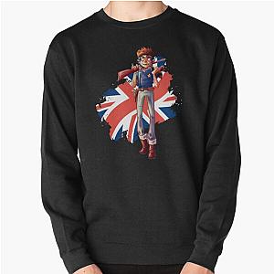 Gorillaz Sweatshirts - Gorillaz 2-D United Kingdom Pullover Sweatshirt RB2709