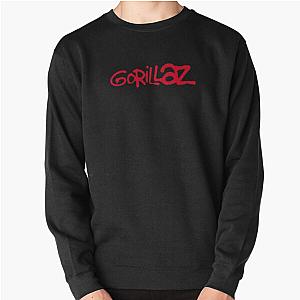 Gorillaz Sweatshirts - Gorillaz Paint Brush Red Pullover Sweatshirt RB2709