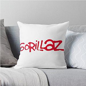 Gorillaz Pillows - Gorillaz Paint Brush Red Throw Pillow RB2709