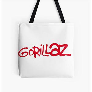 Gorillaz Bags - Gorillaz Paint Brush Red All Over Print Tote Bag RB2709