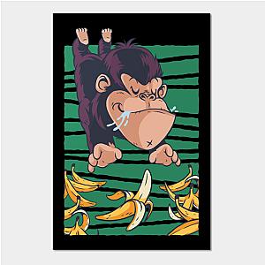 Gorillaz Posters - Gorilla Chasing Bananas Poster TP0310