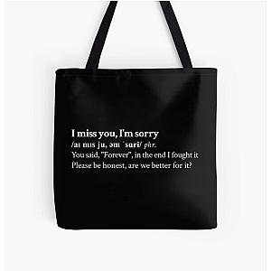 Gracie Abrams Aesthetic Quote Lyrics Black Good Riddance All Over Print Tote Bag RB1910