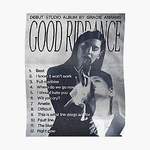 Gracie Abrams - Good Riddance Track list poster Poster RB1910