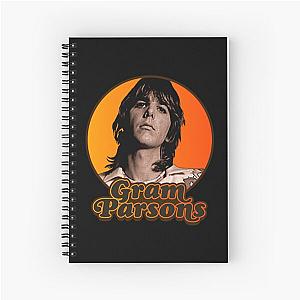 Outlaw Country Retro Americana Tribute Gram Parsons Spiral Notebook