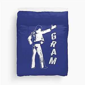 GRAM. GRAM PARSONS. WHITE ON BLUE. Duvet Cover