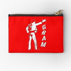 GRAM. GRAM PARSONS. WHITE ON RED. Zipper Pouch