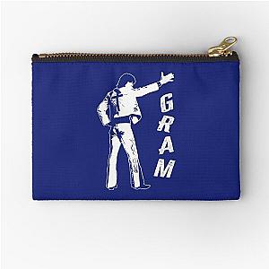 GRAM. GRAM PARSONS. WHITE ON BLUE. Zipper Pouch