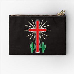 Gram Parsons and the Fallen Angels (white - distressed) Zipper Pouch