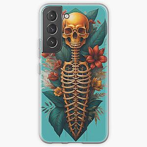 Floral Skeleton Art Halloween Fantasy Skull Ribcage Grateful Dead Illustration Samsung Galaxy Soft Case RB0512