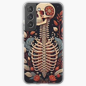 Floral Skeleton Halloween Skull Ribcage Grateful Dead Illustration Fantasy Samsung Galaxy Soft Case RB0512