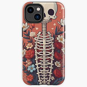 Floral Skeleton Halloween Skull Ribcage Grateful Dead Illustration Fantasy iPhone Tough Case RB0512