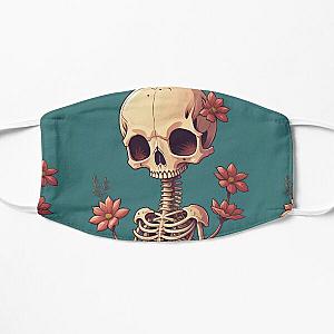 Happy Floral Skeleton Art Halloween Fantasy Skull Ribcage Grateful Dead Illustration Flat Mask RB0512
