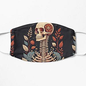 Floral Skeleton Halloween Skull Ribcage Grateful Dead Illustration Fantasy Flat Mask RB0512