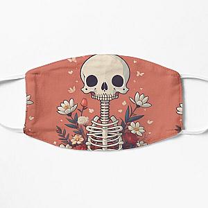 Floral Skeleton Halloween Skull Ribcage Grateful Dead Illustration Fantasy Flat Mask RB0512