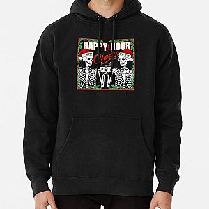 Happy Hour New Year Cheers Skeletons Pullover Hoodie RB0512