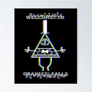 Bill Cipher - Welcome to Gravity Falls - Anaglyph Poster