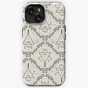 BILL CIPHER Gravity Falls wallpaper pattern white iPhone Tough Case