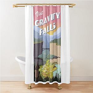 Visit Gravity Falls Postcard Shower Curtain