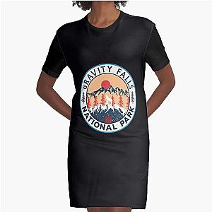 Gravity Falls National Park-Vintage Graphic T-Shirt Dress