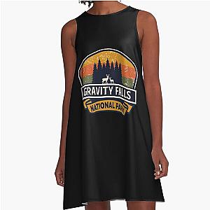 Gravity Falls National Park-Vintage A-Line Dress