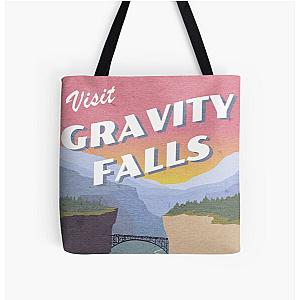 Visit Gravity Falls Postcard All Over Print Tote Bag