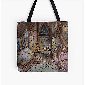 Gravity falls watercolor painting All Over Print Tote Bag