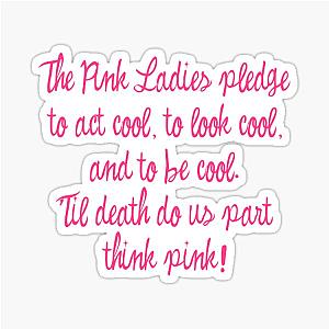 Grease 2 Pink Ladies Pledge Sticker