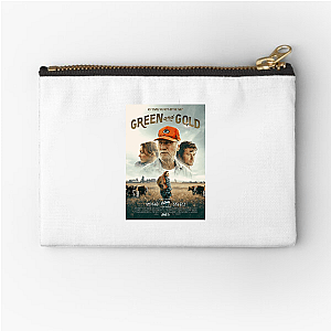 Green and Gold Drama Unfolds Green And Gold Zipper Pouches